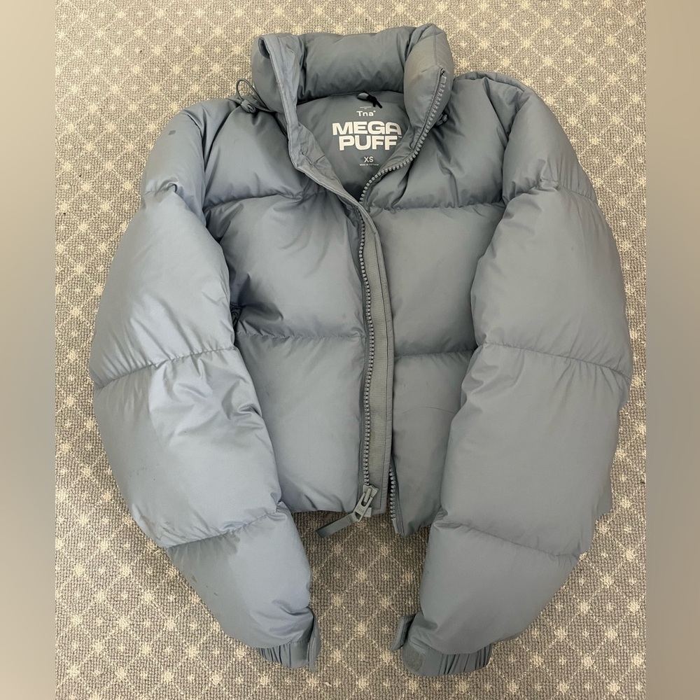 Aritzia Mega Puff Jacket Size XS (Light Blue)
